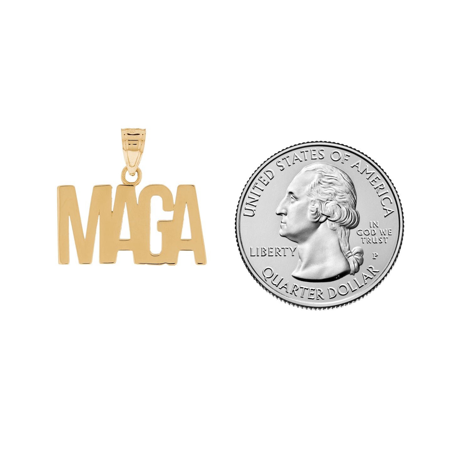 Gold Medium MAGA Unisex Pendant (AF# P13356)