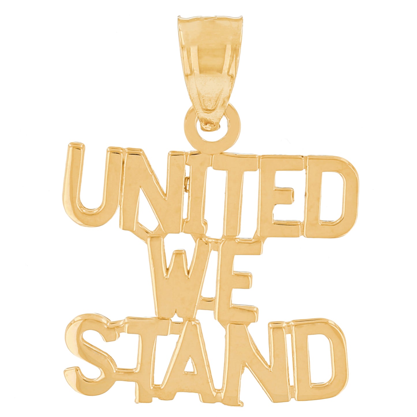 Gold United We Stand Unisex Pendant (AF# P13432)