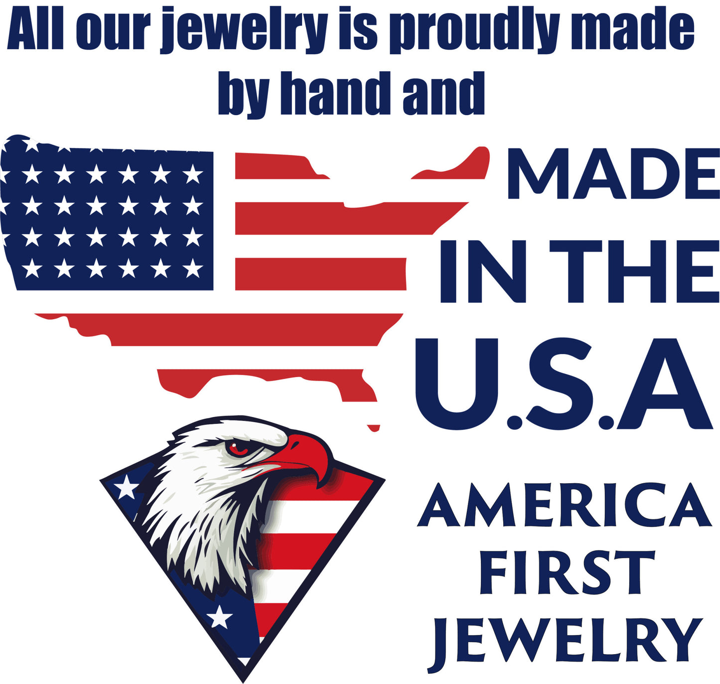 Gold Proud to be American Map Unisex Pendant (AF# P13431)