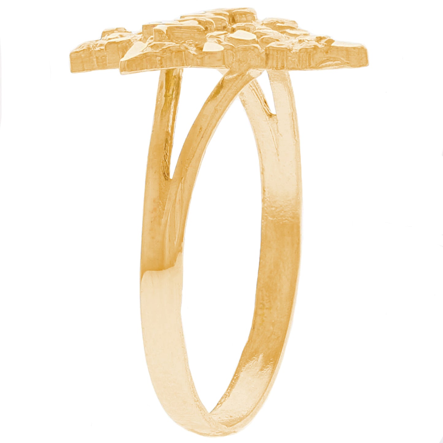 Gold Texas Nugget Womens Ring (AF# R12676)