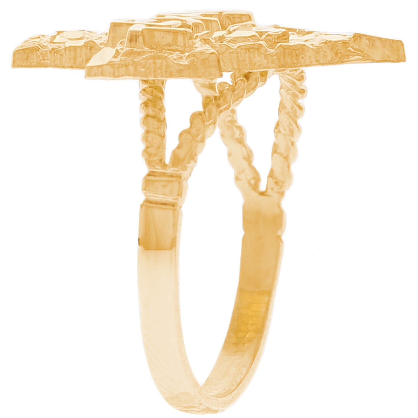 Gold Texas Nugget Unisex Ring (AF# R13335)