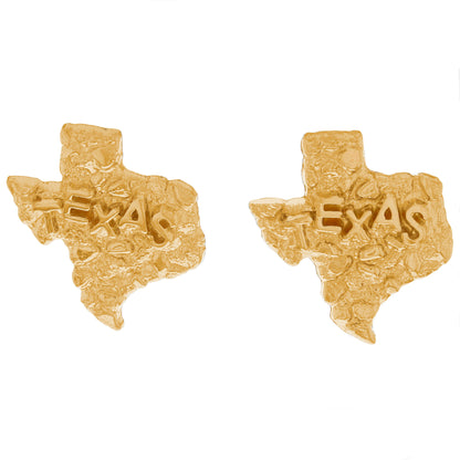 Gold Small Texas Womens Nugget Earring (AF# E13335)