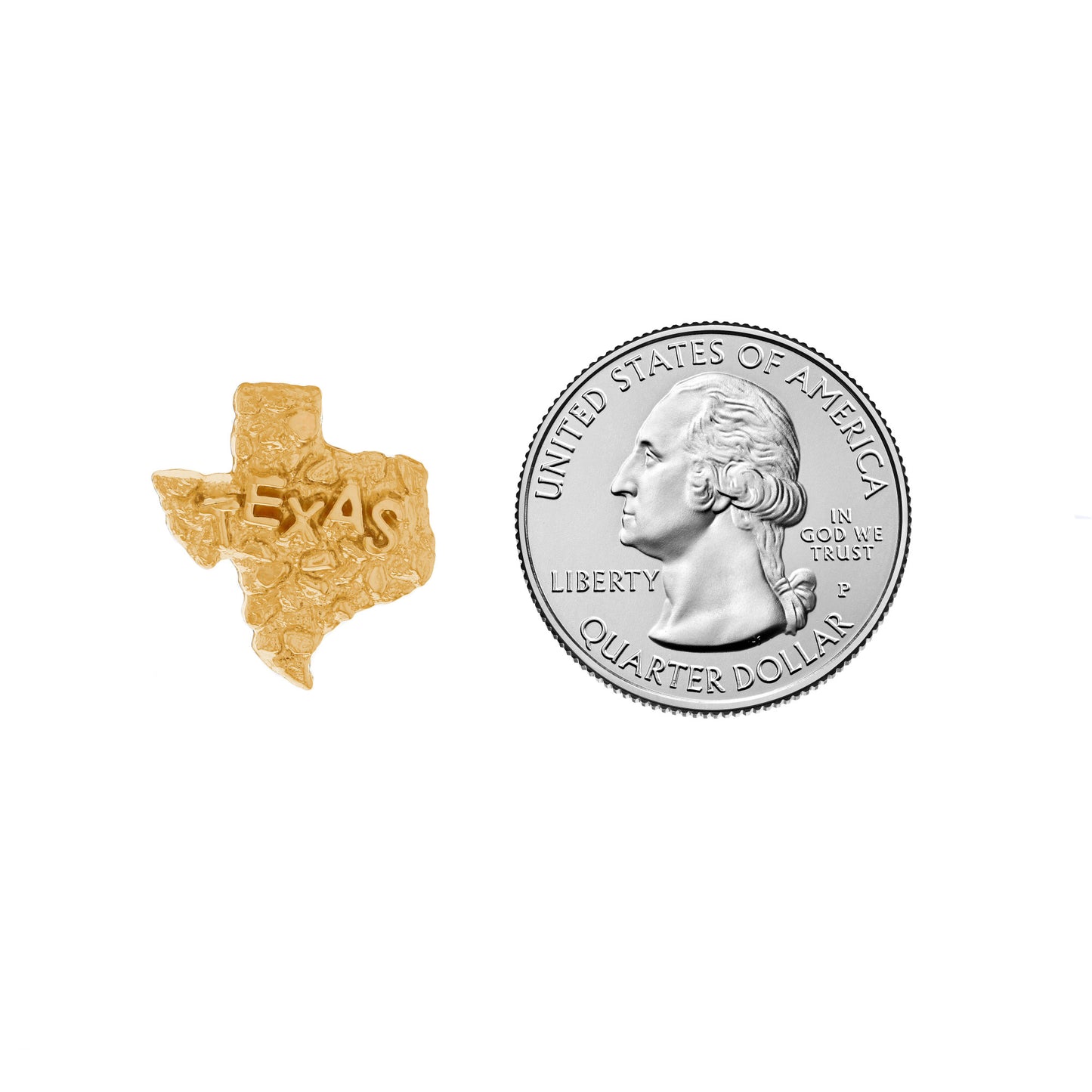 Gold Small Texas Womens Nugget Earring (AF# E13335)